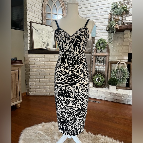 Bodycon Animal Print Midi Dress by Sergio Hudsonfor Target - Picture 1 of 5